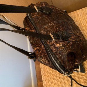 Paravidino Snake Skin Patterned Satchel Purse Bag